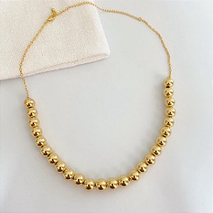 Colar Bolinhas Douradas