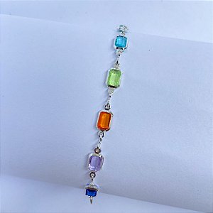 Pulseira Pedras Coloridas