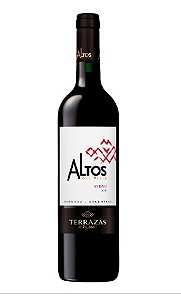 VINHO ARGENTINO  TERRAZAS ALTOS DE PLATA SHIRAZ  TINTO  750 ML