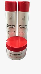 Restaura & Reconstrói - Kit Maçã + Seivamel (Shampoo 300mL + Condicionador 300mL + Máscara 250mL)