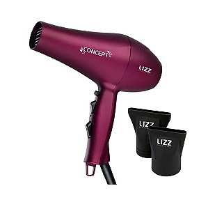 Secador LIZZ Profissional Concept Vinho - 127V (2150 watts) / 220V (2300 watts)