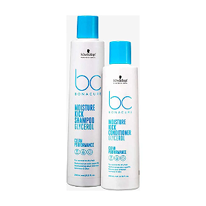 Kit Schwarzkopf BC Clean Moisture Kick Shampoo 250mL + Condicionador 200mL