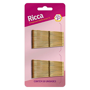 Ricca Grampo Para Cabelo Loiro Nº5 c/ 50 unidades