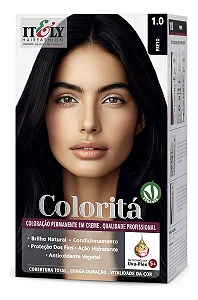 Itely Coloração Profissional Permanente Coloritá 1.0 Preto