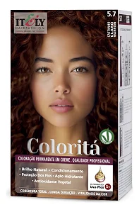 Itely Coloração Profissional Permanente Coloritá 5-7 Castanho Claro Marrom