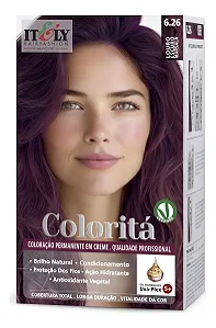 Itely Coloração Profissional Permanente Coloritá 6.26 Louro Escuro Marsala