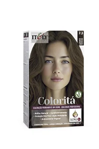 Itely Coloração Profissional Permanente Coloritá 7.3 Louro Médio Dourado