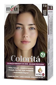 Itely Coloração Profissional Permanente Coloritá 7.3 Louro Médio Dourado