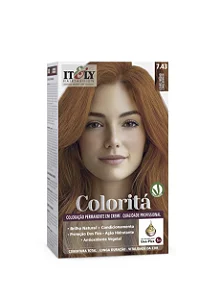 Itely Coloração Profissional Coloritá 7.43 Louro Médio Cobre Dourado