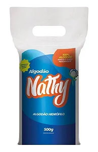 Algodão Hidrófilo Rolo Nathy 500g 100% Algodão Cilíndrico