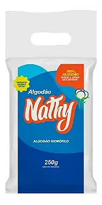 Algodão Hidrófilo Rolo Nathy 250g 100% Algodão Cilíndrico