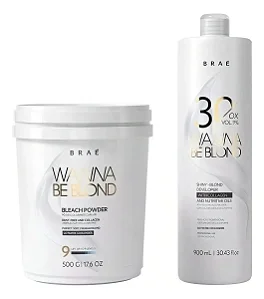 Kit Braé Wanna Be Blond Pó Descolorante 500g Ox 30 Vol 900ml