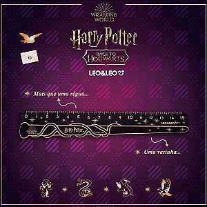 Régua de Madeira 15cm - Harry Potter