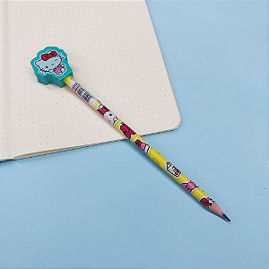 Lápis Preto HB Hello Kitty Com Borracha (Verde)