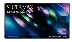 Luva Nitrílica Sonic Caixa com 100 Unidades - SuperMax