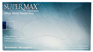 Luva Nitrílica White Caixa com 100 Unidades - SuperMax