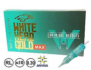 Cartuchos White Head Gold MAX - Traço / Round Liner - Caixa com 20 unidades