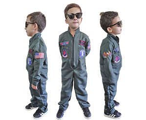 Fantasia Piloto de Avião Aviador Infantil