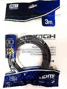 Cabo HDMI 4K ULTRA HD 30 AWG s/ filtro O.D:6MM 3D 2.0V DOURADO 3M