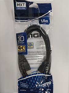 Cabo HDMI 4K ULTRA HD 30 AWG s/ filtro O.D:6MM 3D 2.0V DOURADO 1,8M
