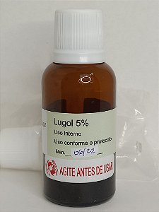 Lugol 5% Iodo Ressublimado Inorgânico  15 ml