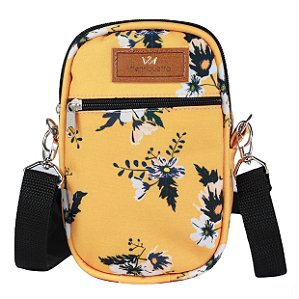 Shoulder Bag Bolsa Feminina Tiracolo Henriquetta- Floral Mostarda