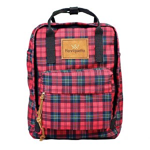 Mochila Feminina Princess Henriquetta - Xadrez Vermelha