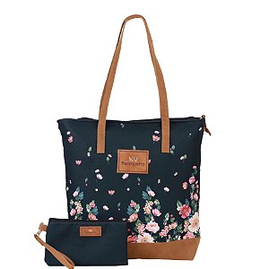 Bolsa Feminina Dame Henriquetta - Floral Preta