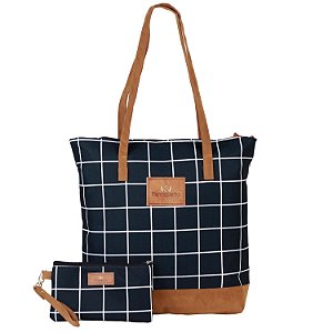 Bolsa Feminina Dame Henriquetta - Grid Preta