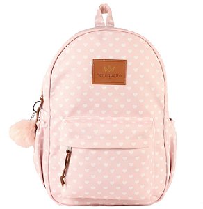 Kit Mochila Feminina Queen Henriquetta - Coração Rosa