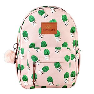 Kit Mochila Feminina Queen Henriquetta - Cacto Rosa