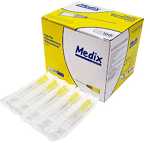 Agulha Descartável - 30G - 13 x 0,30 - Agulha Amarela