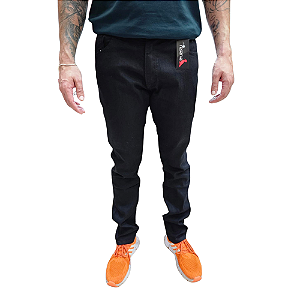 Calça Sarja Slim com Elastano Preta Masculina