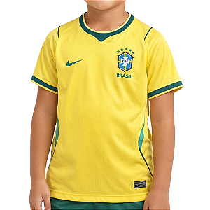 Camisa Infantil Brasil Amarela 2026 Importada