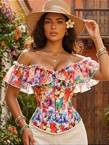 Blusa Corselet Florata