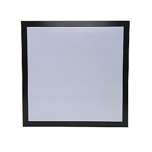 Luminária Plafon Painel Led Embutir 62x62 6500k Borda preta Branco frio