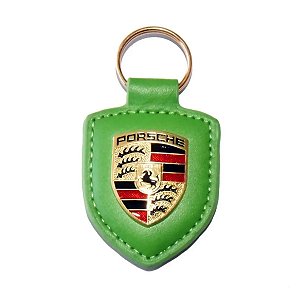 Chaveiro Automotivo de Couro Porsche - Verde