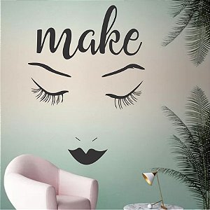 Adesivo Decorativo "Make" - Letras Pretas