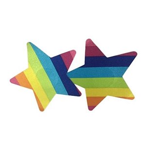 Pastie - Star (rainbow)