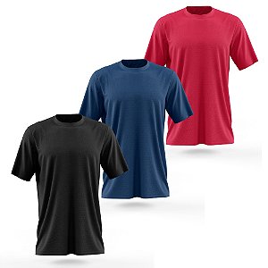 Kit 3 Camisetas Dry Fit Masculina Trybasics Básica - Personalize do seu jeito!