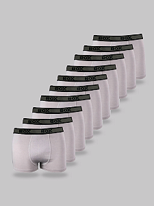 PROMOÇÃO 10 Cuecas Boxer Box de Microfibra - Cinza