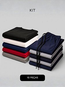 Kit 10 Peças I 5 Camisetas Dry Fit + 5 Shorts Tactel