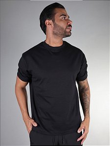Camiseta Oversize Masculina Madrid - Preta