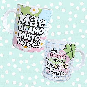 Caneca cerâmica 325ml - Mãe Sorte a Nossa