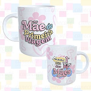 Caneca cerâmica 325ml - Mãe Primeira Viagem