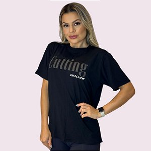 Camiseta Manga Curta Cutting Shallow Preta