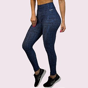 Legging Empina Bumbum Estampa Shallow Marinho