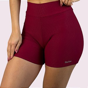 Shorts Cós V Cotelê Cereja