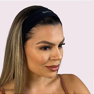 Faixa de Cabelo Cotelê Preto