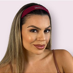 Faixa de Cabelo Cotelê Cereja